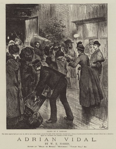 Adrian Vidal, by W E Norris by Frederick Barnard